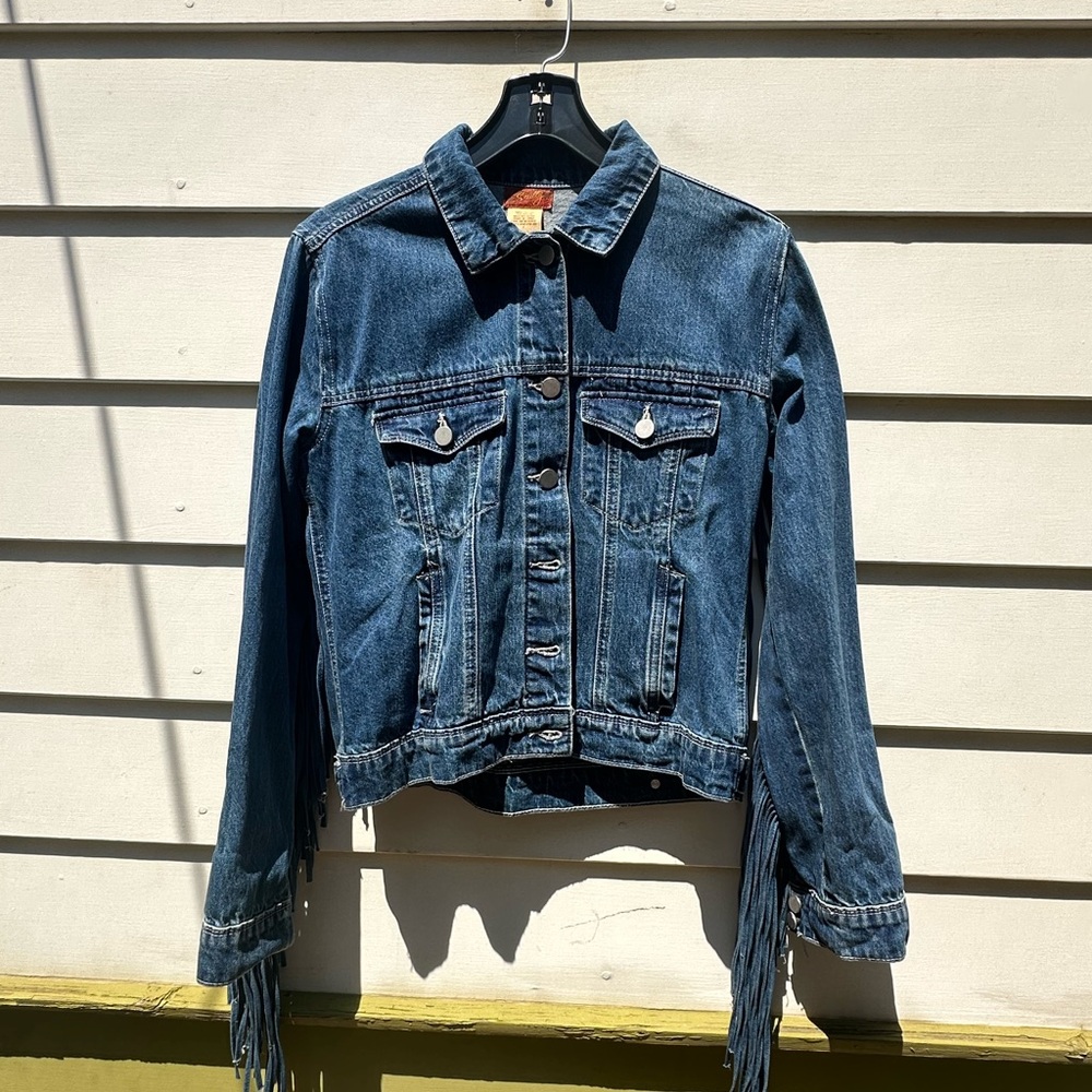 Scully Blue Denim Jacket with FRINGE
